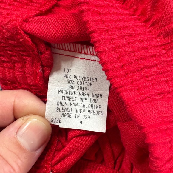 Take 10 Mervyn's Vintage T-Shirt Shorts Set 4T Outfit Red Multi Stripe NWT 90s - Picture 4 of 9